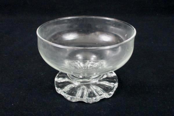 Lot of 3 Vintage Bowls Sundae Sherbet Dessert Clear Glass Pedestal