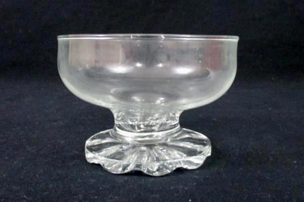 Lot of 3 Vintage Bowls Sundae Sherbet Dessert Clear Glass Pedestal