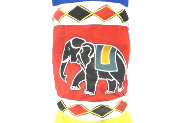 Lot of 2 Vintage Fabric Tent Asian Flags Elephant Bird & More