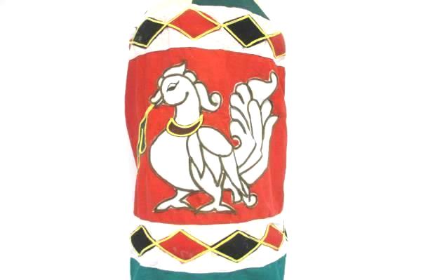 Lot of 2 Vintage Fabric Tent Asian Flags Elephant Bird & More