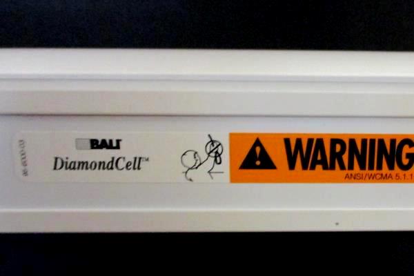 Bali Diamondcell Fabric Shade Window Door Pull Down Shade 45.5" x 25.75"