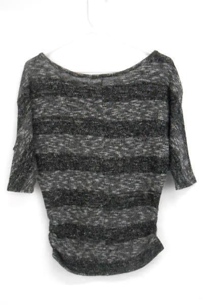 Chris & Carol Knit Sweater Women's Shimmer Black White Speckled Size L