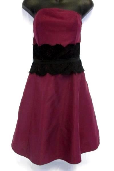 Behnaz Sarafpour Women Junior's Strapless Tea Length Empire Waist Dress Size 13