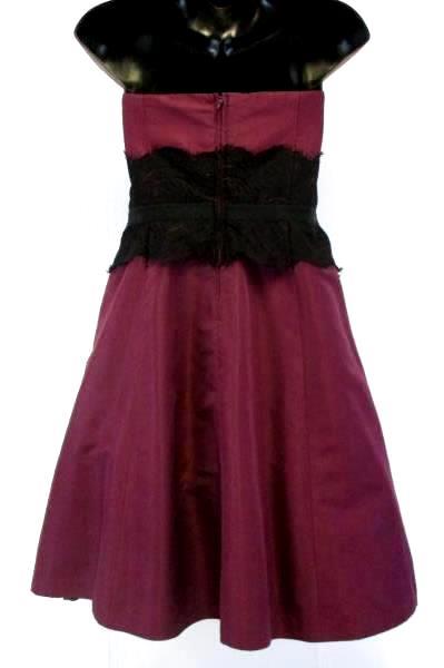 Behnaz Sarafpour Women Junior's Strapless Tea Length Empire Waist Dress Size 13