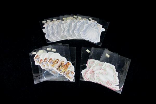 Lot of 19 Heartprint Angel Bear Heart Baby Gift Tags Shower Present NEW