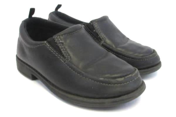 Healthtex Boy's Black Dress Loafers Slip On Youth Size 10 Child Kid