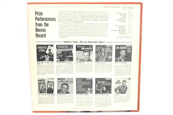 Jim Reeves LP 33 RPM "The Best Of Jim Reeves" RCA Victor 1964 Record