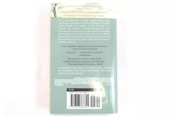 Atonement A Novel by Ian McEwan New York Times Best Seller Paperback