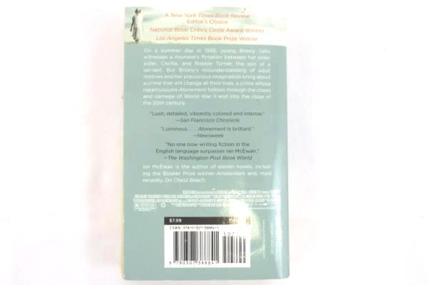 Atonement A Novel by Ian McEwan New York Times Best Seller Paperback