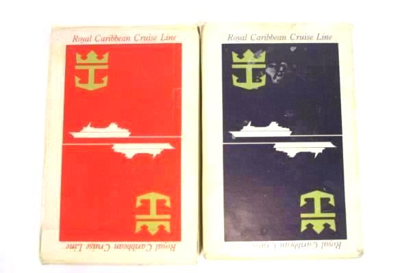 Lot of 2 Vintage Royal Caribbean Cruise Line Playing Cards Red and Blue Decks