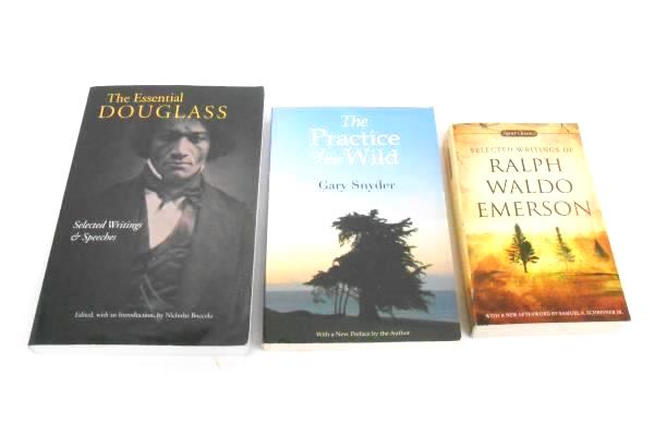 Lot of 3 Paperbacks Ralph Waldo Emerson Practice of the Wild Essential Douglass