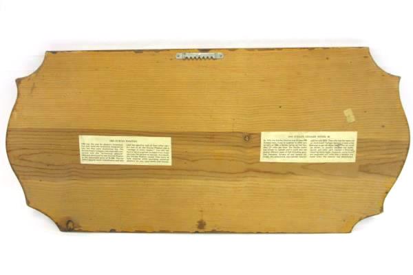 Set of 2 Wood Vintage Antique Car Plaque Wall Display Decoupage
