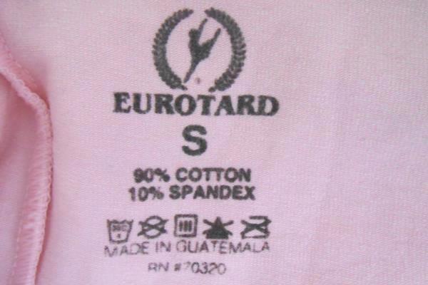 Ballet Outfit Pink Sleeveless Eurotard Body Suit Black Fitness Tie Leg Legging S