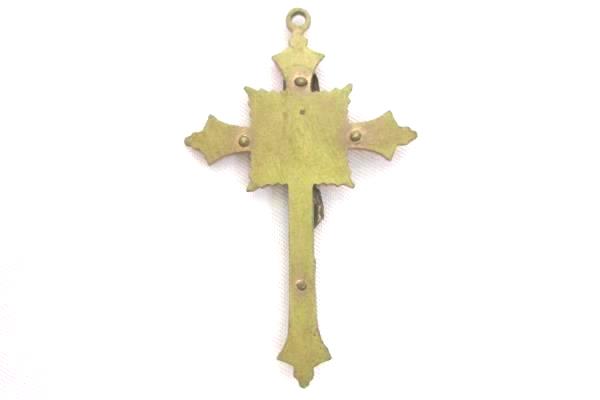 Vintage 3 Tone Silver Crucifix Jesus on the Cross Necklace Pendant