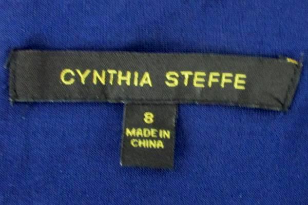 Cynthia Steffe Women's Sleeveless Blue Dress w/ Zip Back Size 8