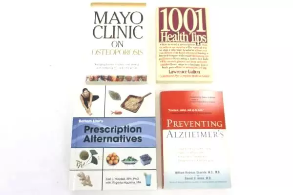 Lot of 4 Health Books Prescription Alternatives Osteoporosis Alzheimer's Tips