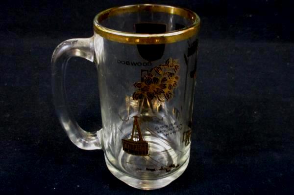 Vintage Canada British Columbia Indian Totem Pole Souvenir Glass Stein Mug
