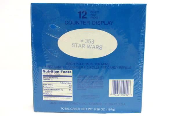 Star Wars Pez Candy And Dispenser 12 Count Sealed Case #353 Counter Display