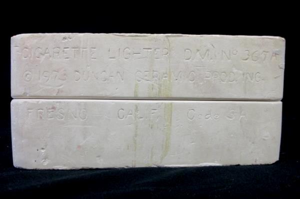 1973 Duncan Ceramics Cigarette Lighter DM No 367A Ceramic Mold Cast
