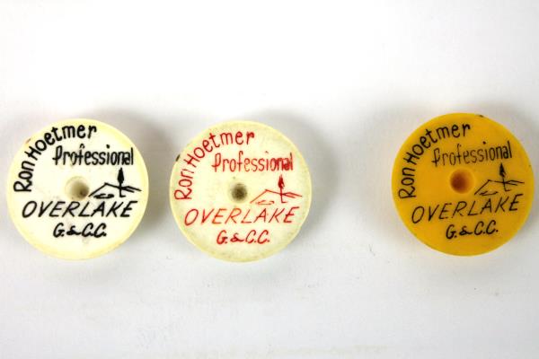 7: Plastic Ron Hoetmer De Anza CC Overlake - Princeville Hawaii Golf Markers