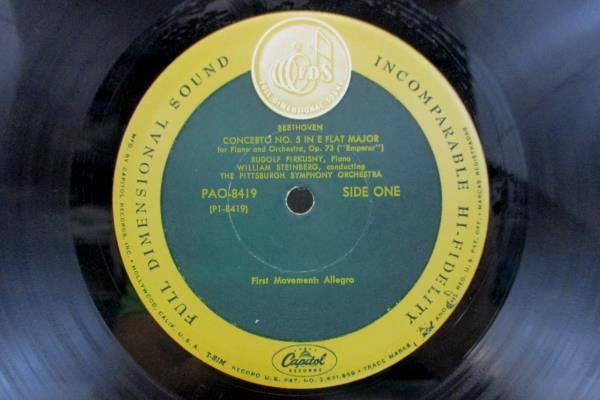 Rudolf Firkusny Beethoven Emperor Concerto No. 5 LP Record 33RPM P2 8419