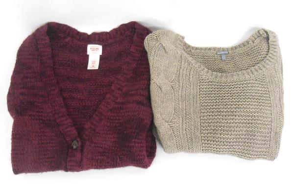Lot of 2 Women's Cable Knit Thick Warm Sweaters Shrug Charlotte Russe Mossimo XS