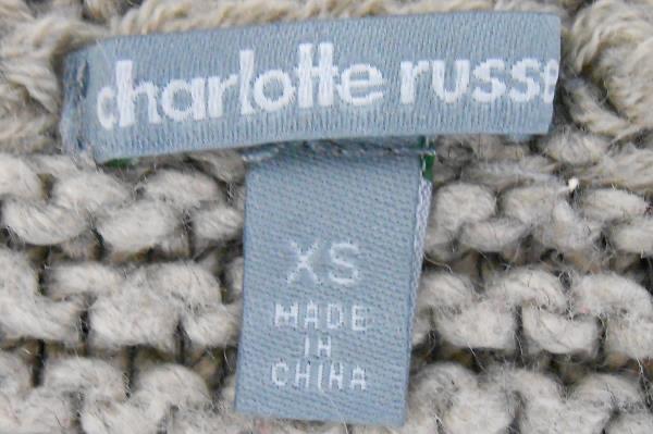 Lot of 2 Women's Cable Knit Thick Warm Sweaters Shrug Charlotte Russe Mossimo XS
