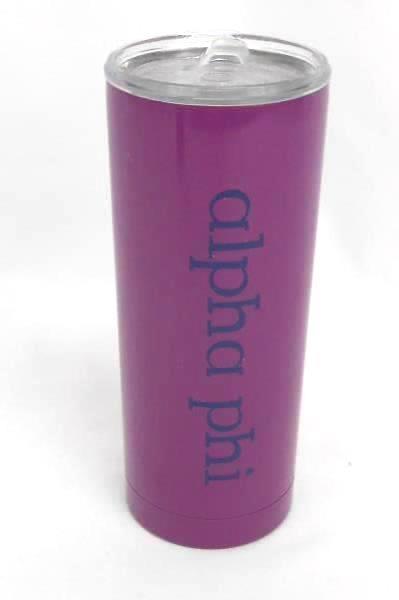 Lot of 2 Travel Mugs Built Metal & Plastic Purple Black Clear