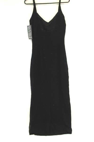NWT Meier & Frank Black Rampage 100% Silk Beaded Sequin LBD Evening Gown Dress 5
