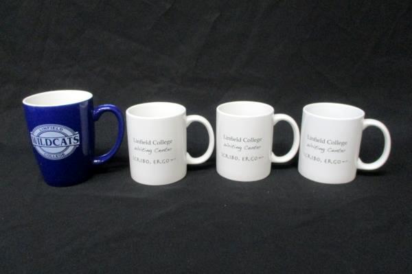 Lot of 4 Linfield College Wildcats Oregon Ceramic Coffee Mug Collectible Cup