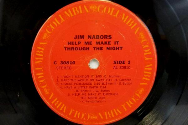 Jim Nabors LP 33 RPM - Help Me Make It Through the Night