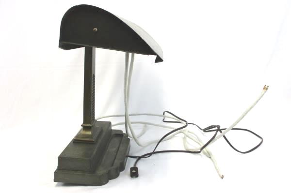Art Deco Desk Table Lamp Globe Vintage Antique Office DIY Project M 50 - B