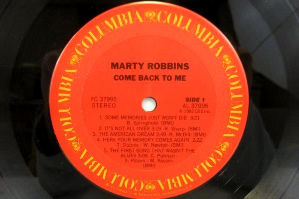 MARTY ROBBINS COME BACK TO ME LP RPM 33 VINYL COLUMBIA RECORDS BL37995