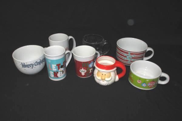 Lot Of Holiday Mugs - 3 Soup Mugs 5 Coffee Mugs Royal Norfolk Design Studio