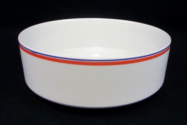 Villeroy & Boch Dinnerware Carrousel Blue/Orange Bands Round Vegetable Bowl
