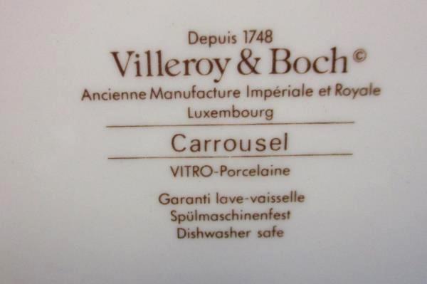 Villeroy & Boch Carrousel Grey Maroon Bands Bread & Butter Plate Porcelaine