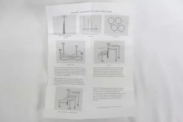 4 METAL PLATE STANDS Medium Connectable Separate Wrought Iron Black 8" Dia EA