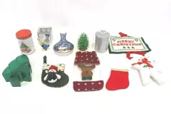 Large Lot of Christmas Decor Candle Snowflake Bag Mini Stockings Spoon Rest Tin