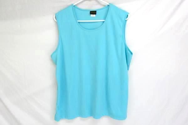 Lot of 2 Womens Blouse Top Notations 2-Fer Layered Look Salon Studio Tank Top XL