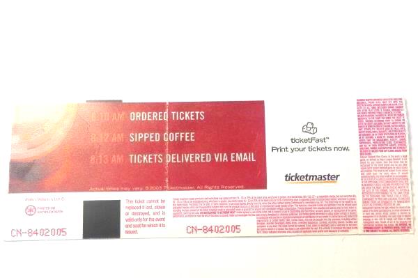 Rod Stewart APR 2 2004 Concert Ticket Rose Garden OR Ticketmaster