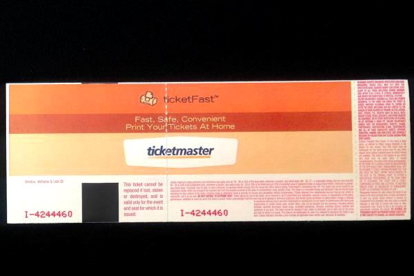 Robert Plant Full Concert Ticket 9-27-05 Mighty ReArranger Tour PDX Portland