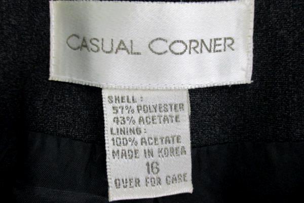 Casual Corner Gray Short Sport Coat Blazer Jacket Women's Size 16