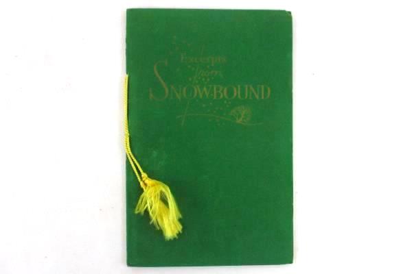 Snow-Bound A Winter Idly by John G. Whittier Felt Booklet Signed Edgar H Nelson