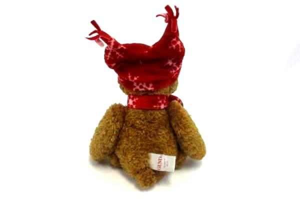 Gund Stuffed Bear Oliver Christmas Bear in Red Snowflake Cap & Scarf #88215