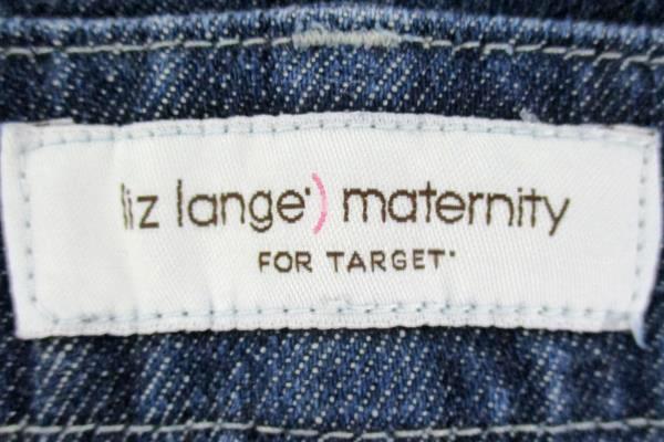 Women's Maternity Liz Lange Low Rise Boot Distressed Jeans Elastic Waist Size 8