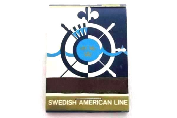Vintage 1960s SWEDISH AMERICAN LINE Ship Souvenir Match Books Lot of 6