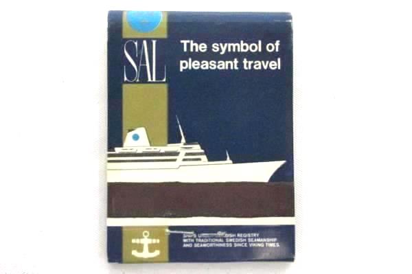 Vintage 1960s SWEDISH AMERICAN LINE Ship Souvenir Match Books Lot of 6