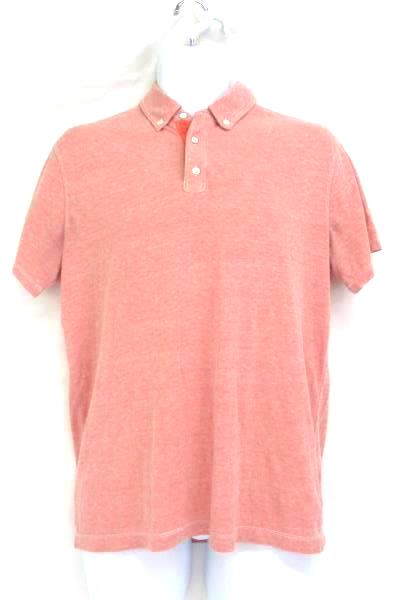 Gap Vintage Brand Polo Shirt Space Dye Red Short Sleeve Button Down Collar Men M