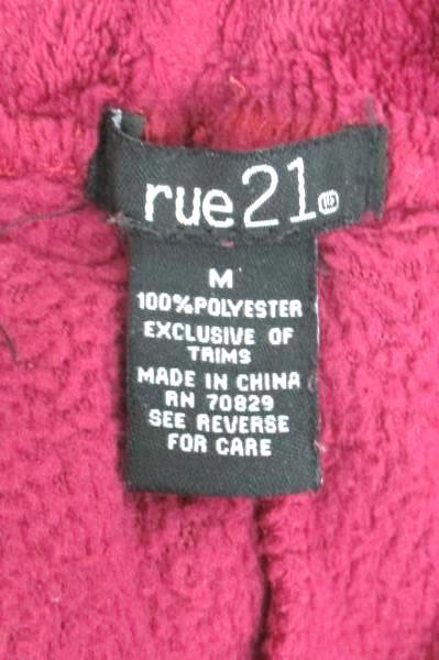 Rue 21 Burgundy Christmas Fleece Lounge Pants Happy Holiday Sequin Womens M