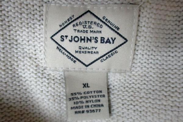 St. John's Bay Men's 1/4 Zip Collar Thick Winter Sweater Size XL